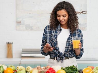 A lady showcasing anti inflammatory foods